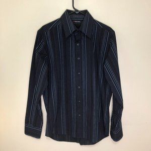 red level nine Blue Striped Dress Shirt (L)